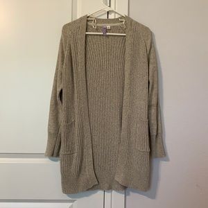 Long light brown cardigan
